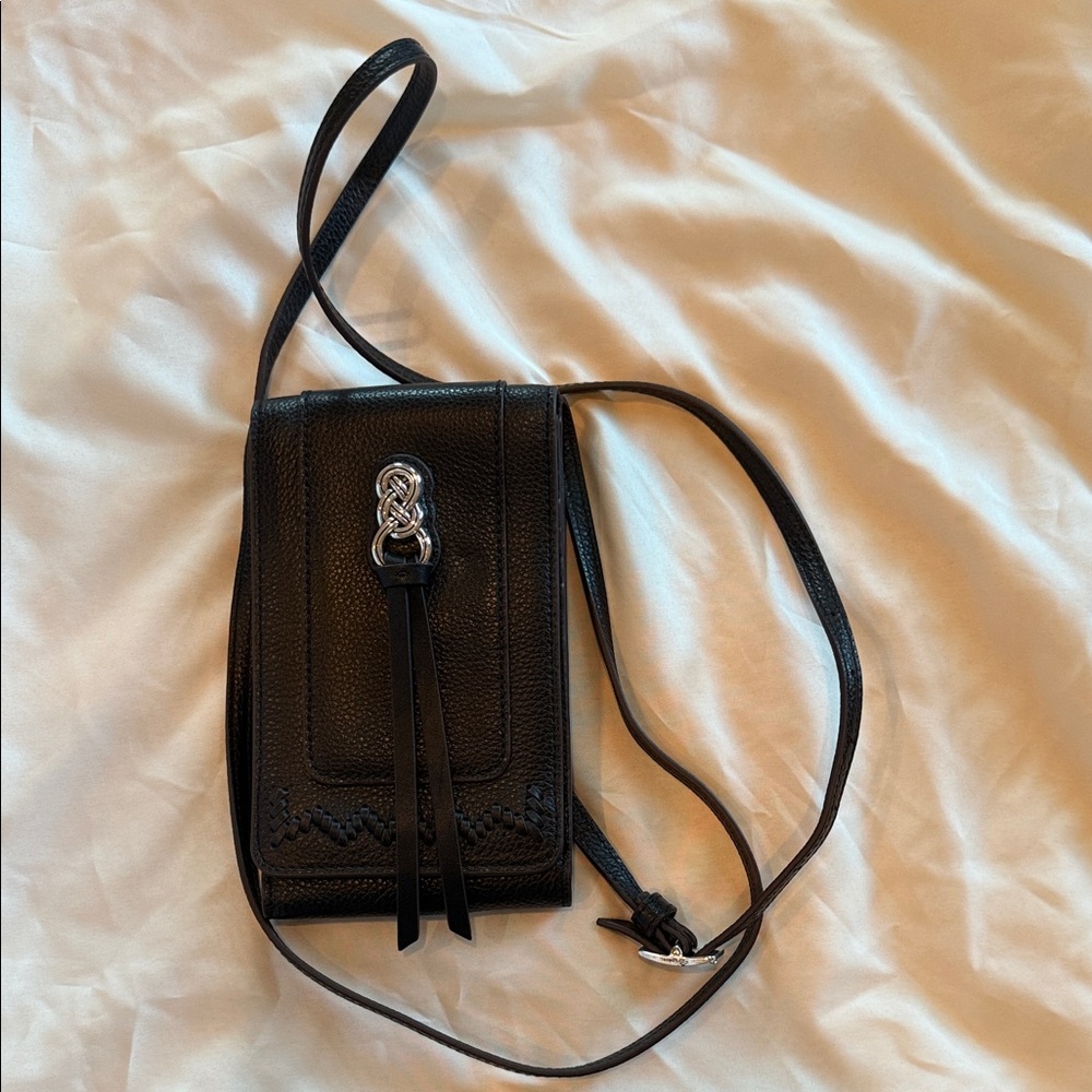 Brighton Black Leather phone organizer